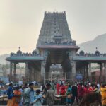 Starting point of Giri Pradakshina, a sacred pilgrimage around the holy mountain, marking the beginning of a spiritual journey in Tiruvannamalai.