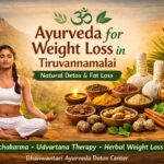 Ayurveda for weight loss in Tiruvannamalai with herbal treatments, Panchakarma detox, and natural fat loss therapy