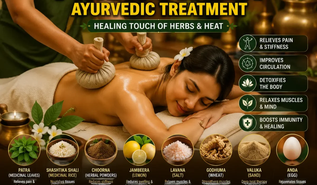 Pinda Sweda Therapy in Tiruvannamalai | Dhanwantari Ayurveda Detox Center Ayurvedic Pain Relief Treatment